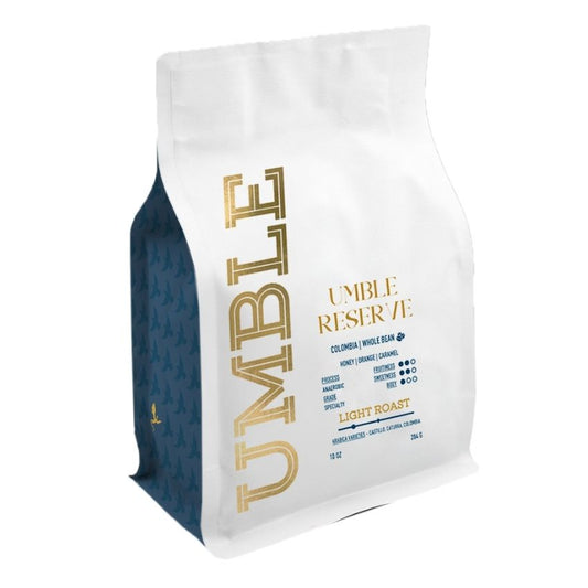 Umble Reserve coffee bag on a white background
