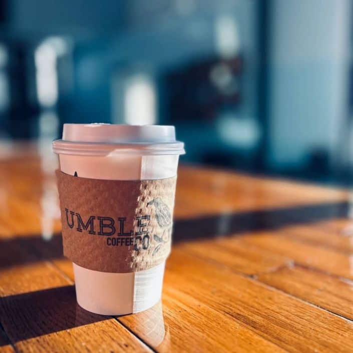 Umble coffee cup on a table